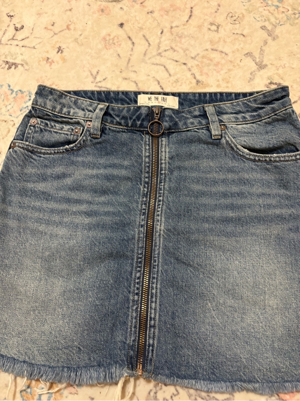 WE THE FREE. Jean mini skirt? Size 28. Like new!!! Cute for Fall!